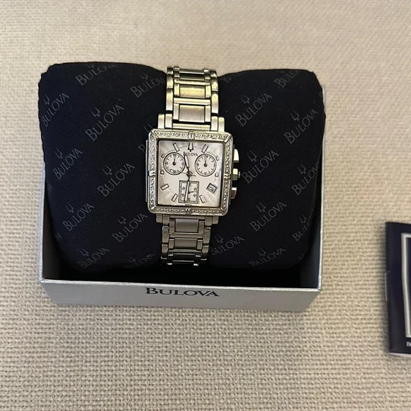 Bulova Silver Chronograph Watch - Picture 1 of 10
